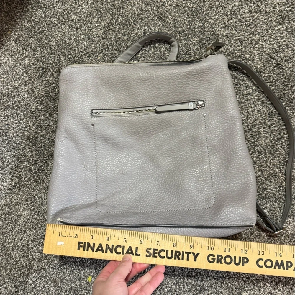 Fiorelli faux leather Gray Textured/pebbled Backpack - see all pictures!